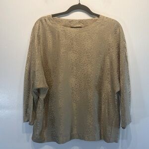 Sophisticates By Jonathan Martin Women's Satin Silk Top Size M 3/4 Sleeve